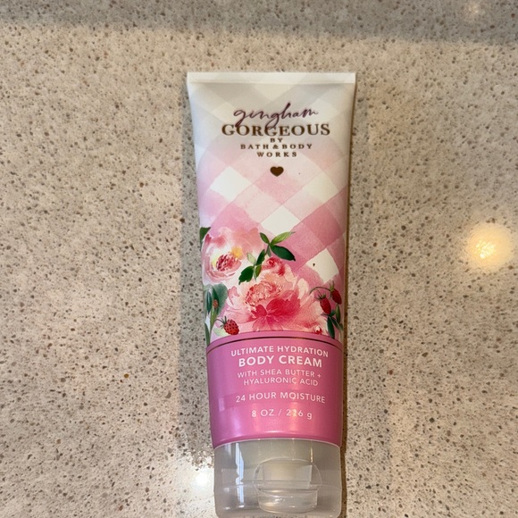 Bath & Body Works Other - Bath & Body Works Gingham Gorgeous Body Cream - Pink